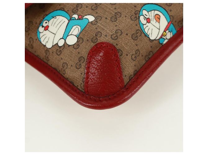GUCCI GG Supreme Web Sherry Line Marsupio PVC Beige Oro 647817 Auth 173178M D'oro - vista 15