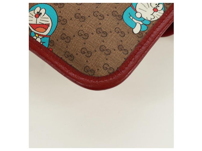 GUCCI GG Supreme Web Sherry Line Marsupio PVC Beige Oro 647817 Auth 173178M D'oro - vista 18