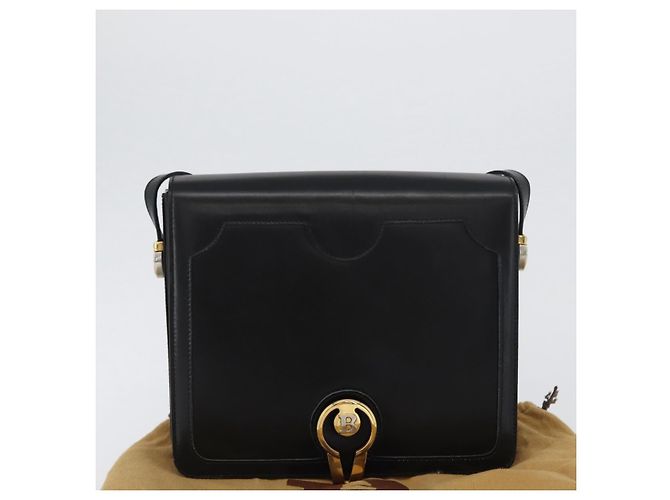 BALLY Borsa a Spalla in Pelle Nera e Oro Auth 173248A Nero D'oro - vista 12