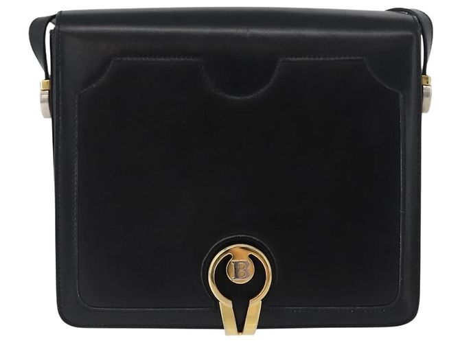 BALLY Borsa a Spalla in Pelle Nera e Oro Auth 173248A Nero D'oro - vista 13