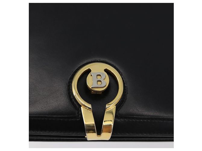 BALLY Borsa a Spalla in Pelle Nera e Oro Auth 173248A Nero D'oro - vista 19