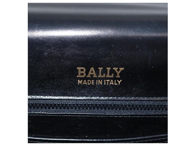 BALLY Borsa a Spalla in Pelle Nera e Oro Auth 173248A Nero D'oro - vista 20