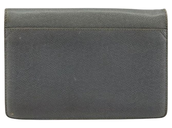 LOUIS VUITTON Clutch Taiga Selenga Ardoise M30782 LV Auth ka010 Grigio - vista 2