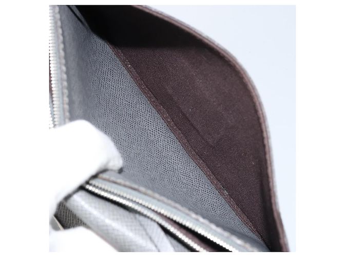 LOUIS VUITTON Clutch Taiga Selenga Ardoise M30782 LV Auth ka010 Grigio - vista 24