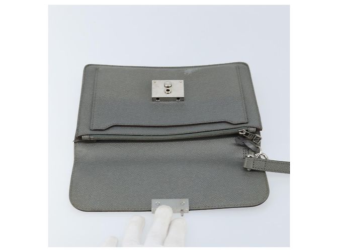 LOUIS VUITTON Clutch Taiga Selenga Ardoise M30782 LV Auth ka010 Grigio - vista 8