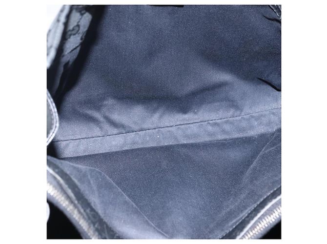 Borsa Tote GG Canvas Gucci Nera 109140 Auth ep13339 Nero - vista 10