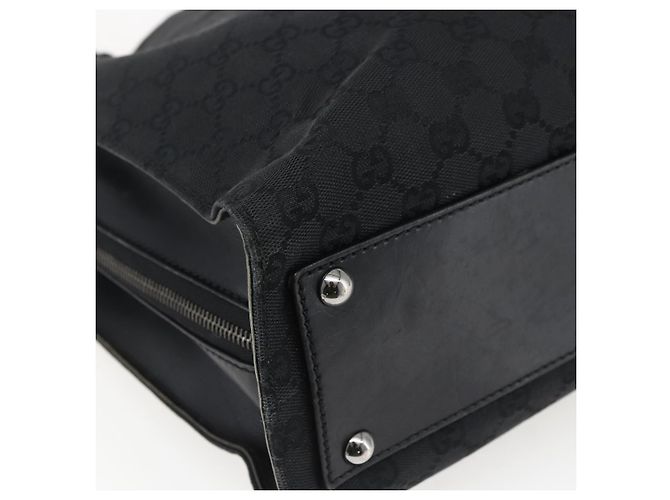 Borsa Tote GG Canvas Gucci Nera 109140 Auth ep13339 Nero - vista 14