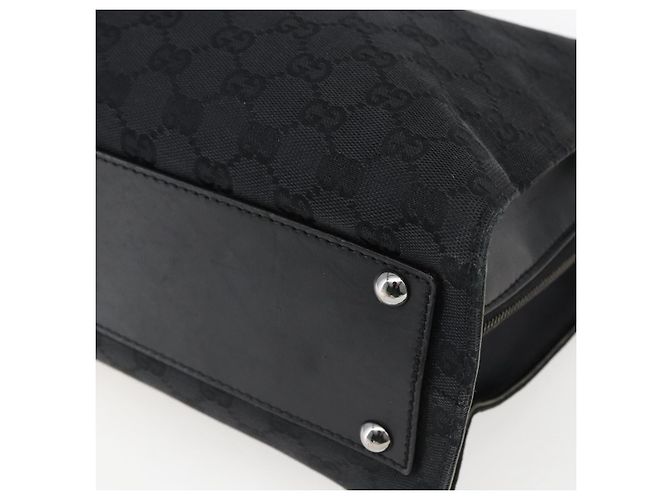 Borsa Tote GG Canvas Gucci Nera 109140 Auth ep13339 Nero - vista 15