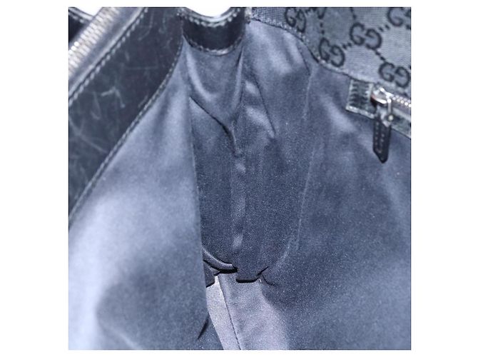 Borsa Tote GG Canvas Gucci Nera 109140 Auth ep13339 Nero - vista 19