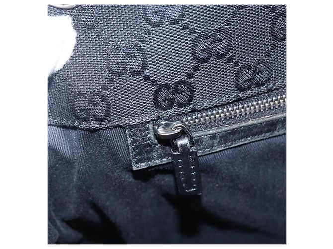 Borsa Tote GG Canvas Gucci Nera 109140 Auth ep13339 Nero - vista 20