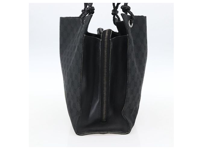 Borsa Tote GG Canvas Gucci Nera 109140 Auth ep13339 Nero - vista 3