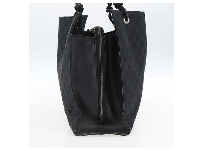 Borsa Tote GG Canvas Gucci Nera 109140 Auth ep13339 Nero - vista 4