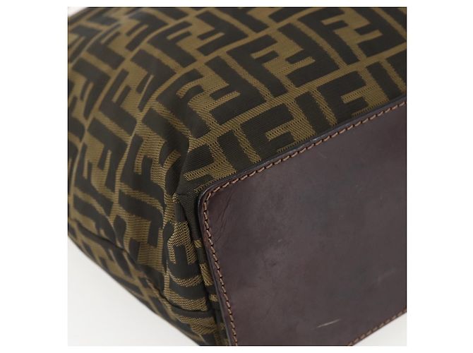 FENDI Zucca Canvas Tote Bag Braun Schwarz Auth 173613 - Ansicht 14