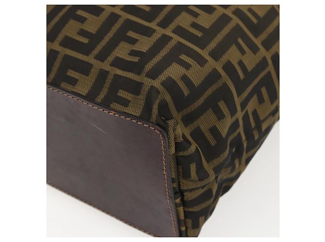 FENDI Zucca Canvas Tote Bag Braun Schwarz Auth 173613 - Ansicht 15