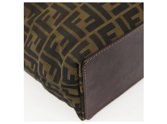 FENDI Zucca Canvas Tote Bag Braun Schwarz Auth 173613 - Ansicht 16