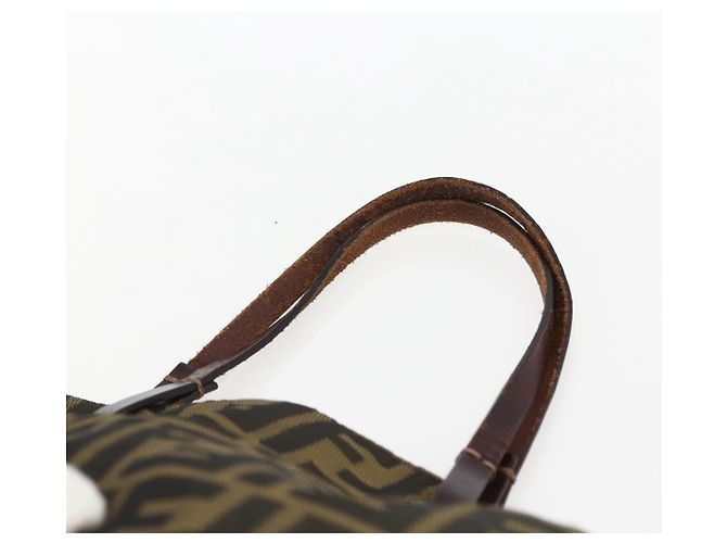 FENDI Zucca Canvas Tote Bag Braun Schwarz Auth 173613 - Ansicht 8