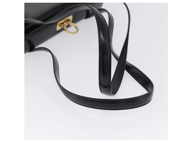 Borsa Tote Gancini in pelle nera e oro Salvatore Ferragamo Auth fm5152 Nero D'oro - vista 8