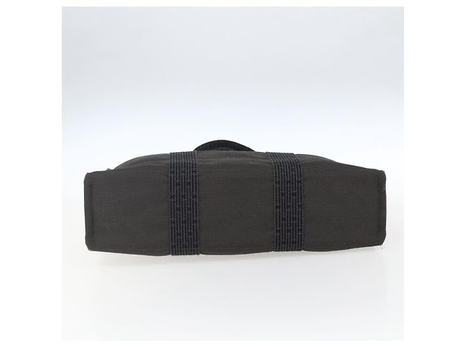 Hermès HERMES Handtasche Her Line Tote MM aus Canvas Grau Silber Authentisch 172598 Braun - Ansicht 5
