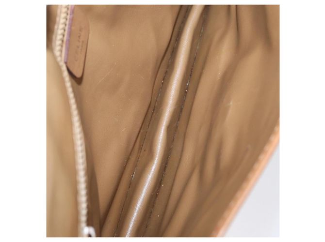 Céline Borsa a Spalla in Tela Macadam CELINE in Pelle PVC Beige Oro Auth 173484 D'oro - vista 11
