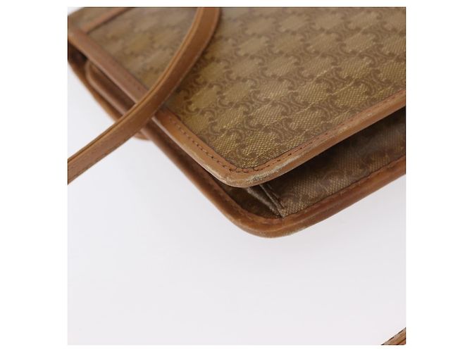 Céline Borsa a Spalla in Tela Macadam CELINE in Pelle PVC Beige Oro Auth 173484 D'oro - vista 15