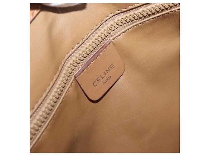 Céline Borsa a Spalla in Tela Macadam CELINE in Pelle PVC Beige Oro Auth 173484 D'oro - vista 18