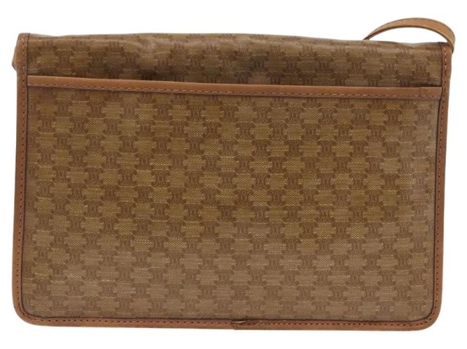 Céline Borsa a Spalla in Tela Macadam CELINE in Pelle PVC Beige Oro Auth 173484 D'oro - vista 2