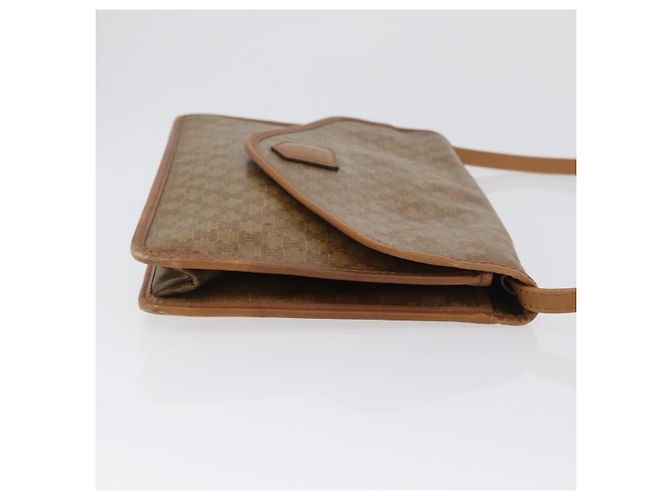 Céline Borsa a Spalla in Tela Macadam CELINE in Pelle PVC Beige Oro Auth 173484 D'oro - vista 3