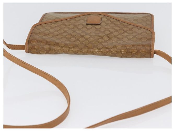 Céline Borsa a Spalla in Tela Macadam CELINE in Pelle PVC Beige Oro Auth 173484 D'oro - vista 6