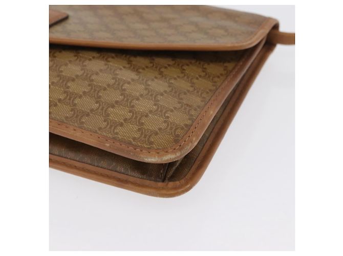 Céline Borsa a Spalla in Tela Macadam CELINE in Pelle PVC Beige Oro Auth 173484 D'oro - vista 9