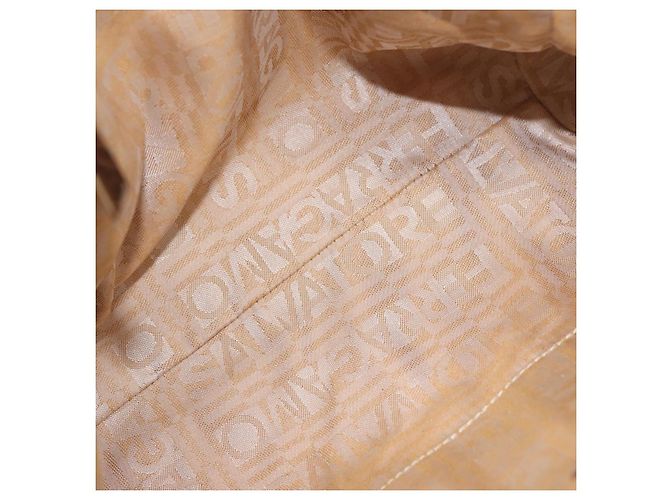Borsa a mano One Belt in pelle bianca e argento di Salvatore Ferragamo Auth am10782 Bianco - vista 10