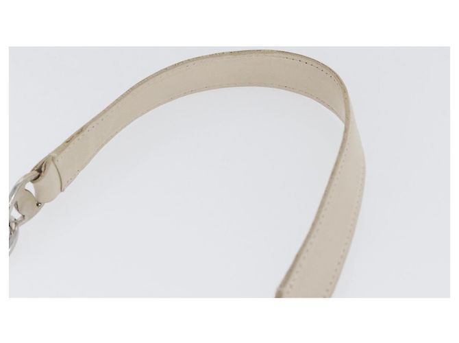 Borsa a mano One Belt in pelle bianca e argento di Salvatore Ferragamo Auth am10782 Bianco - vista 14