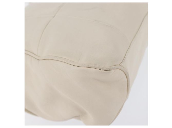 Borsa a mano One Belt in pelle bianca e argento di Salvatore Ferragamo Auth am10782 Bianco - vista 17