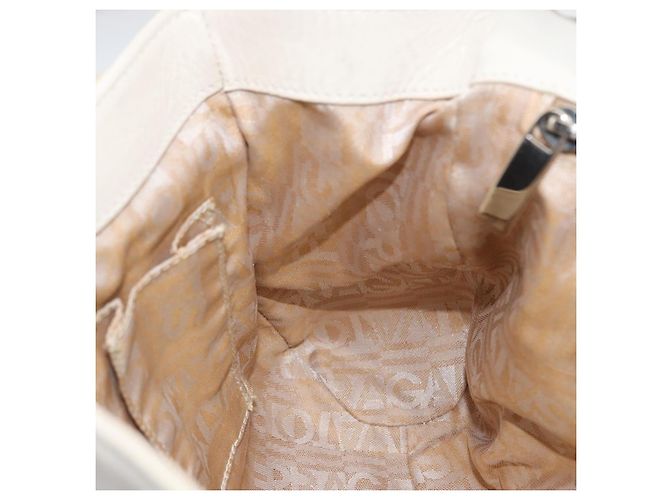 Borsa a mano One Belt in pelle bianca e argento di Salvatore Ferragamo Auth am10782 Bianco - vista 25