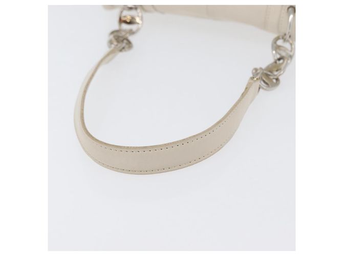 Borsa a mano One Belt in pelle bianca e argento di Salvatore Ferragamo Auth am10782 Bianco - vista 8