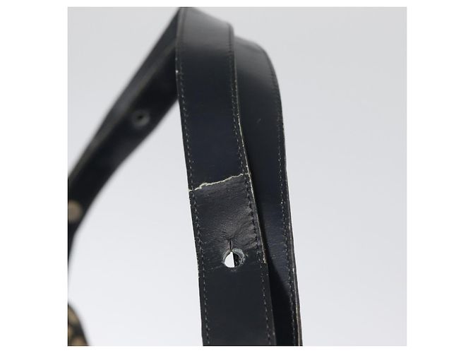 Borsa a Spalla in Tela Trotter Christian Dior Blu Navy Oro Auth ep13512 D'oro - vista 10