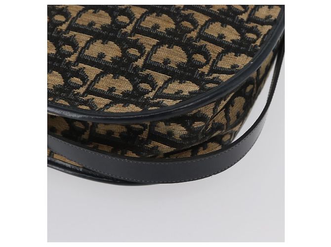 Borsa a Spalla in Tela Trotter Christian Dior Blu Navy Oro Auth ep13512 D'oro - vista 15