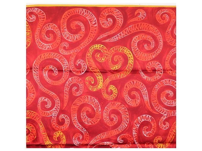 Sciarpa in seta rossa SAINT LAURENT Auth am10844V Rosso - vista 3