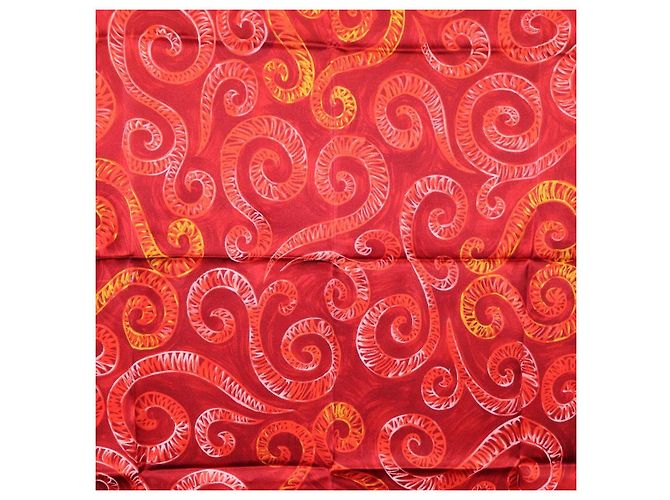 Sciarpa in seta rossa SAINT LAURENT Auth am10844V Rosso - vista 6