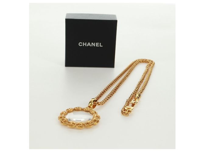 Collana Loupe CHANEL metallo Oro CC Auth 133226V D'oro - vista 15
