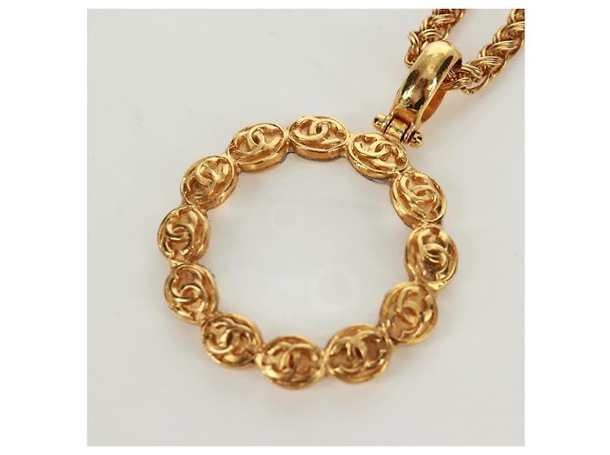 Collana Loupe CHANEL metallo Oro CC Auth 133226V D'oro - vista 3