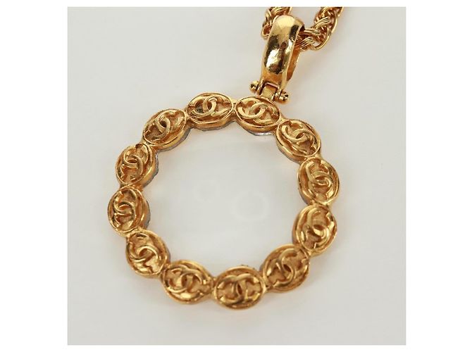 Collana Loupe CHANEL metallo Oro CC Auth 133226V D'oro - vista 9