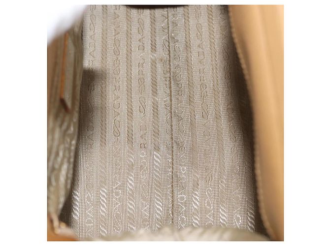 PRADA Borsa a mano in pelle beige dorato Auth 172291 D'oro - vista 11