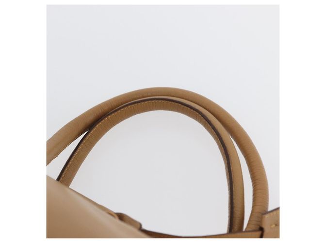 PRADA Borsa a mano in pelle beige dorato Auth 172291 D'oro - vista 14