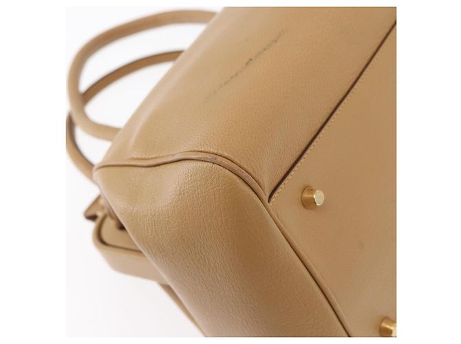 PRADA Borsa a mano in pelle beige dorato Auth 172291 D'oro - vista 17