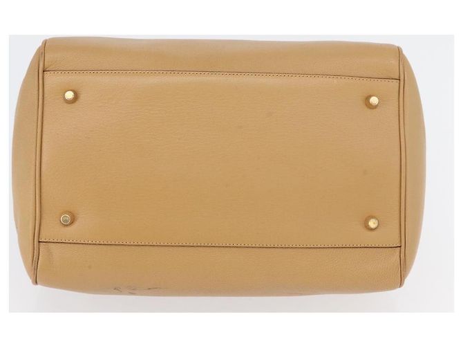 PRADA Borsa a mano in pelle beige dorato Auth 172291 D'oro - vista 6