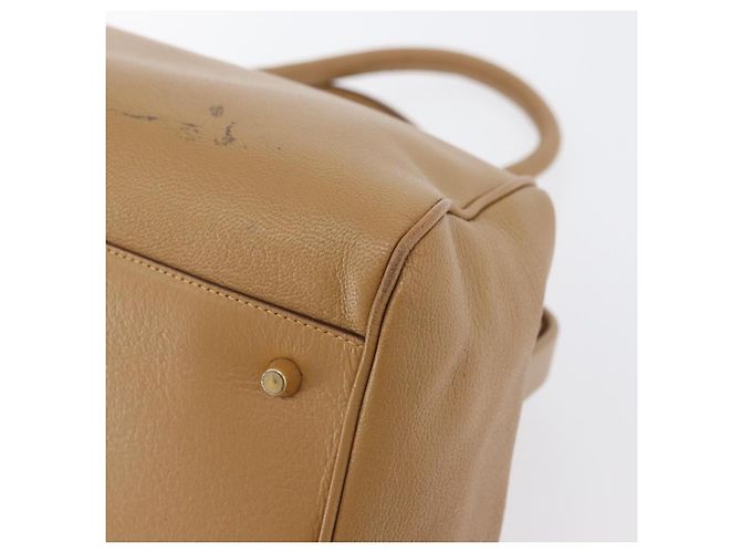 PRADA Borsa a mano in pelle beige dorato Auth 172291 D'oro - vista 9