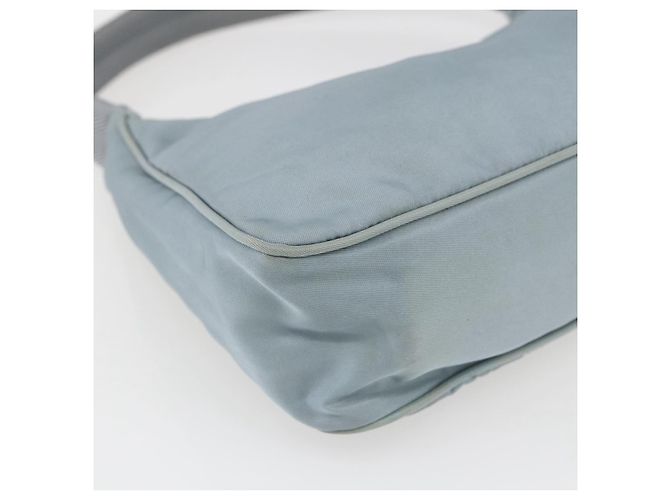 Pochette in nylon PRADA blu baby argento autentica fm5138 Blu chiaro - vista 14