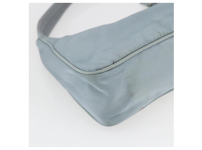 Pochette in nylon PRADA blu baby argento autentica fm5138 Blu chiaro - vista 16