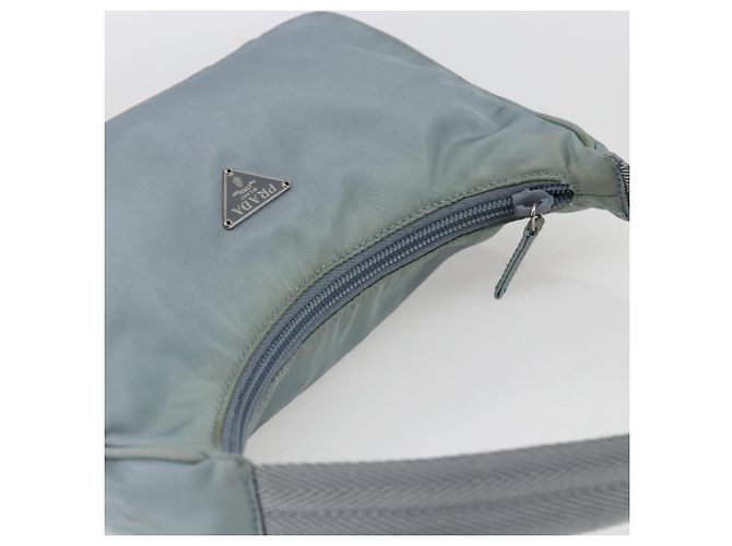 Pochette in nylon PRADA blu baby argento autentica fm5138 Blu chiaro - vista 6