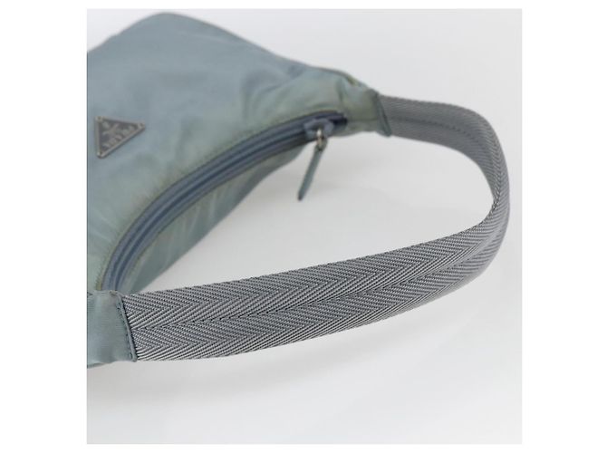 Pochette in nylon PRADA blu baby argento autentica fm5138 Blu chiaro - vista 7